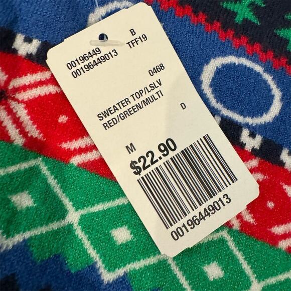 NEW FOREVER 21 Ugly Christmas Sweater "Snow Cool" Fair Isle Red Green Blue Soft - Picture 9 of 16